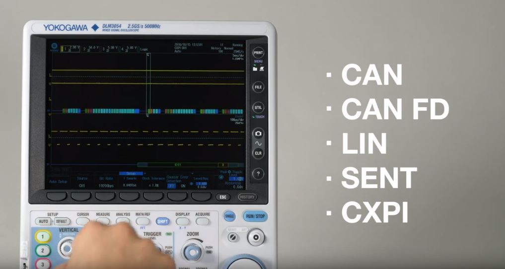 Yokogawa DLM3000 Mixed Signal Oscilloscopes Automotive Serial Bus Analysis