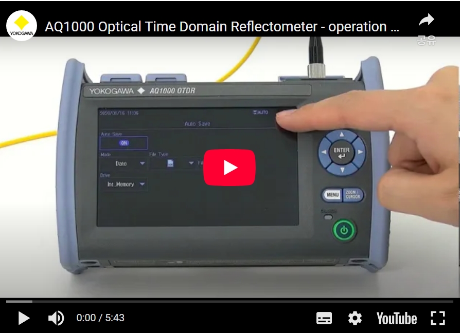 AQ1000 Optical Time Domain Reflectometer - operation guide