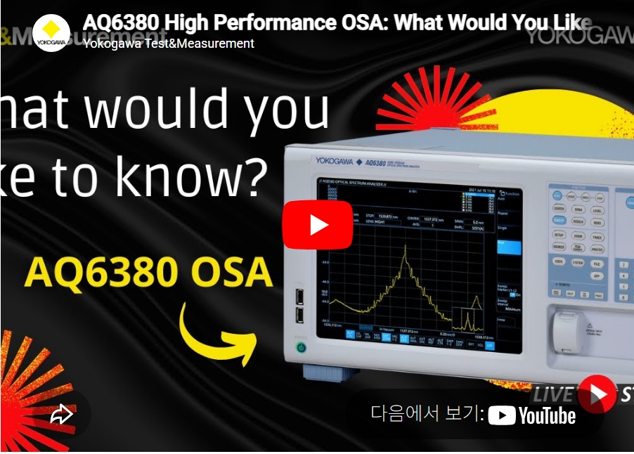 AQ6380 High Performance OSA: What Would You Like to Know? (YouTube Live Stream)