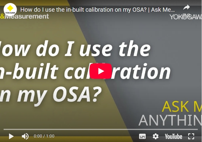 How do I use the in-built calibration on my OSA?