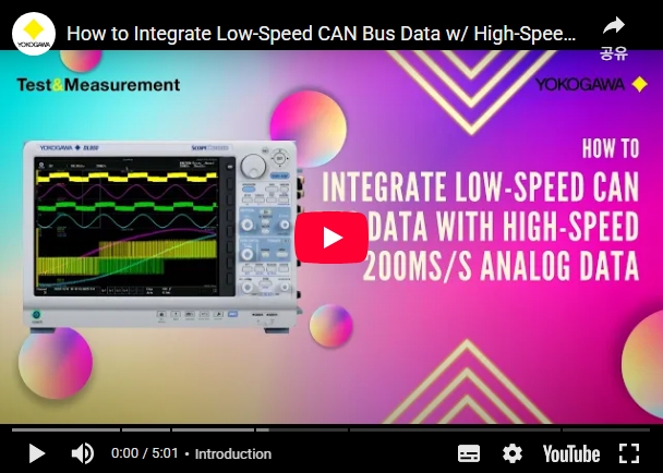 How to Integrate Low-Speed CAN Bus Data with High-Speed 200MS/s Analog Data using a DL950 ScopeCorder