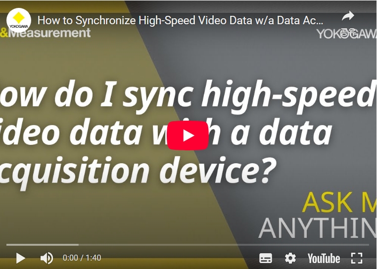 How to Synchronize High-Speed Video Data with a Data Acquisition Device