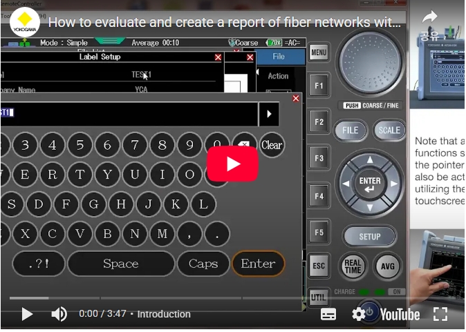 OTDR AQ7280 Modular Optical Time Domain Reflectometer Creating a Work Report